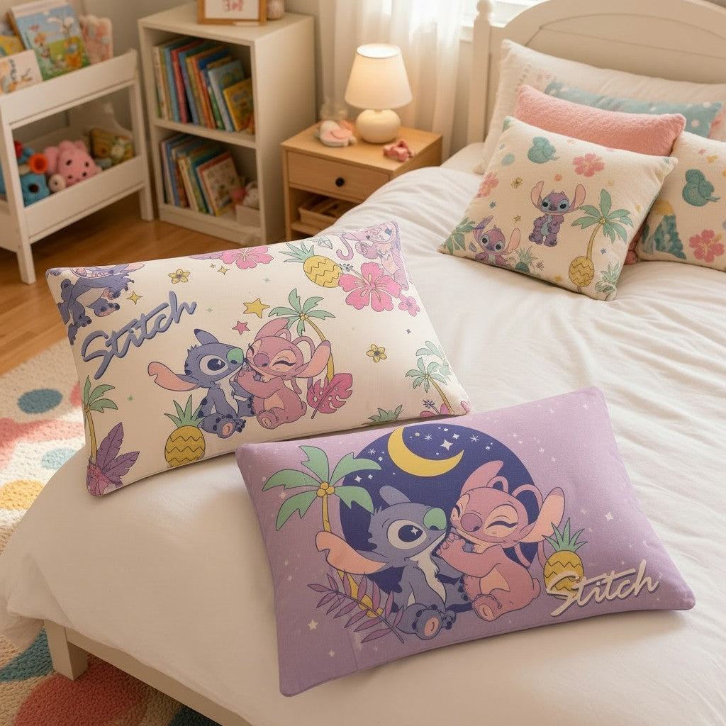 Coppia Federe con Stampa Piazzata STITCH - Disney Home