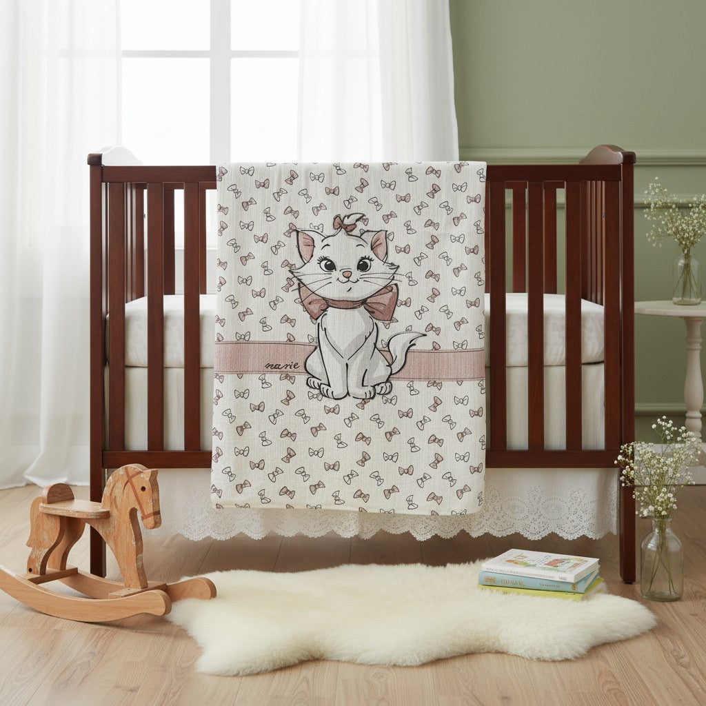 Copertina Minou Aristogatti 75x100 cm in cotone - Disney Baby