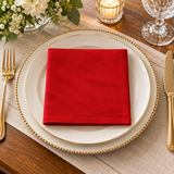 Tovagliolo da Tavola Rosso in 100% Cotone 50x50 cm – Venduto Singolarmente
