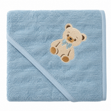 Accappatoio Neonato a Triangolo con Cappuccio Gli Orsetti del Cuore Dis. 6 in Spugna 420 g/m² - L'Atelier17