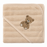 Accappatoio Neonato a Triangolo con Cappuccio Gli Orsetti del Cuore Dis. 6 in Spugna 420 g/m² - L'Atelier17