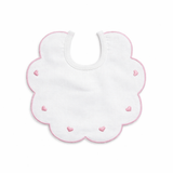 Bavaglino Neonato 193 Cuoricini Cotone Ricamato - Maestri Cotonieri Home