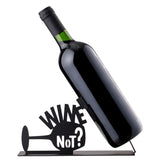 Portabottiglia in Metallo Nero "Wine Not" 22x11 - Montemaggi