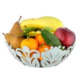 Cestina Portafrutta Ibiscus in Metallo Verde Chiaro 27x27x9 cm - Montemaggi