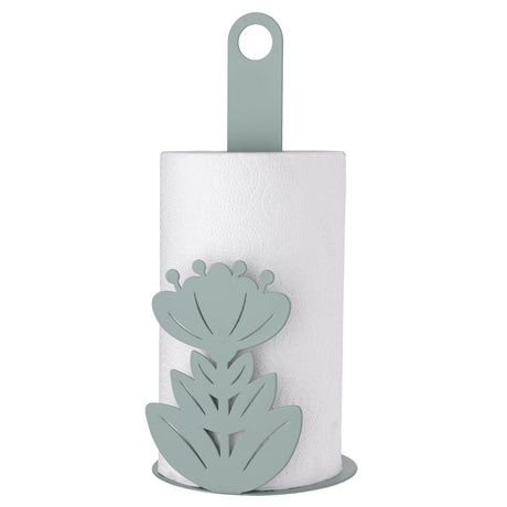 Portarotolo Ibiscus in Metallo Verde Chiaro 15x15x33 cm - Montemaggi