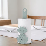 Portarotolo Ibiscus in Metallo Verde Chiaro 15x15x33 cm - Montemaggi