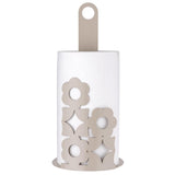 Portarotolo Louis in Metallo Tortora 15x15x33 cm - Montemaggi