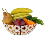 Cestino Portafrutta Louis in Metallo Tortora 27x27x9 cm - Montemaggi