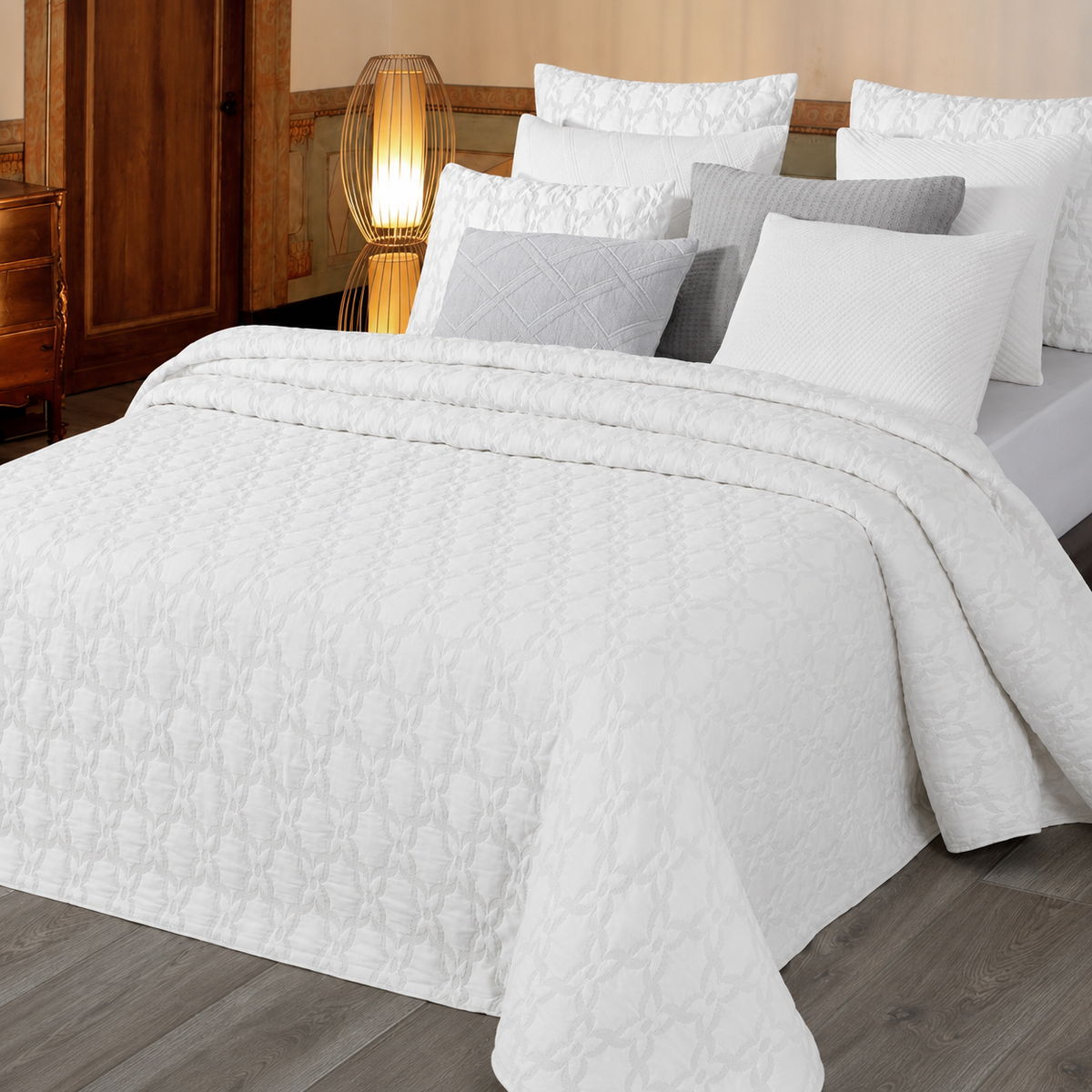 Copriletto Jacquard Rossana Botticelli Matrimoniale 260x260 Elegante Made in Italy
