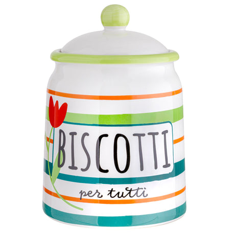 Biscottiera Stoneware Life Style ø15x22 cm - Montemaggi