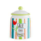 Barattolo Sale Fino Stoneware Life Style ø11x16 cm - Montemaggi