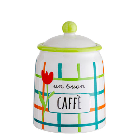 Barattolo Caffè Stoneware Life Style ø11x16 cm - Montemaggi