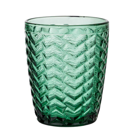 Set 6 Bicchieri/Calici Wave in Vetro Sfaccettato Verde - Montemaggi
