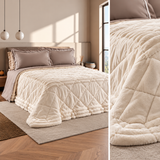 Trapunta Matrimoniale Bormio in Eco Lapin 260x260 cm - Linea oro