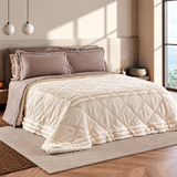 Trapunta Matrimoniale Bormio in Eco Lapin 260x260 cm - Linea oro