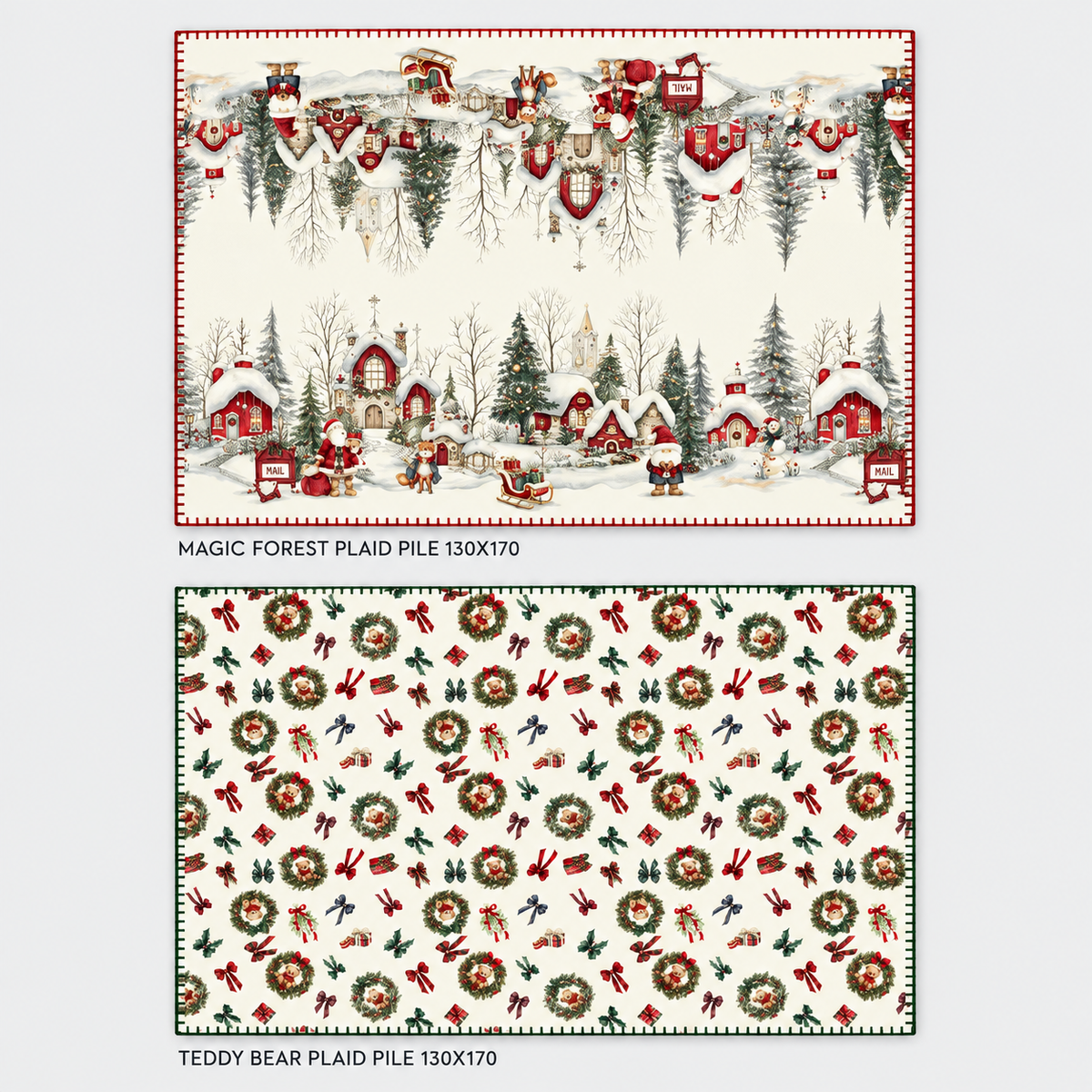 Plaid Natalizio Magic Forest in Pile 130×170 cm - Tessitura Randi