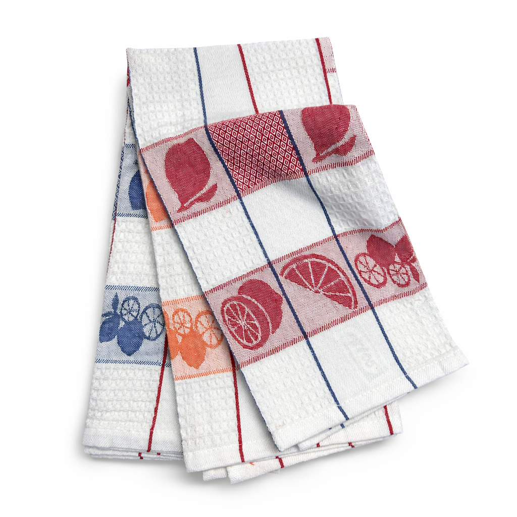 Set 3 Strofinacci Cucina in Cotone 50x70 cm LIMONI - Il filo