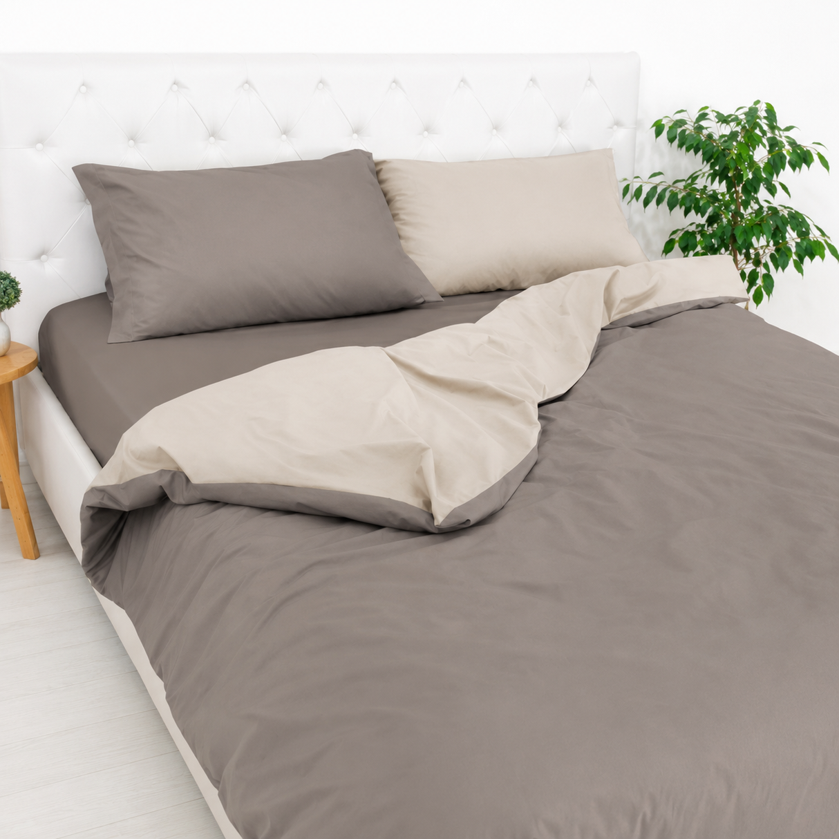 PARURE COPRIPIUMINO BICOLOR EASY NO STIRO - Daunex