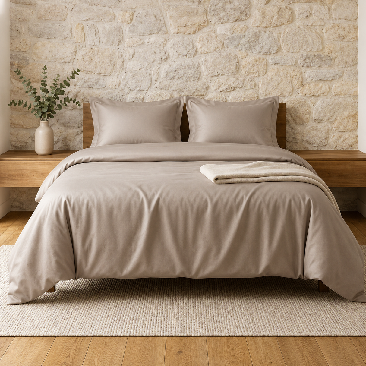COMPLETO COPRIPIUMINO MATRIMONIALE PURE IN BAMBOO - Daunex