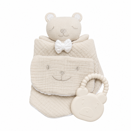 Set Gift Neonato con Dou Dou, Bavaglino e Dentizione - Ellepi