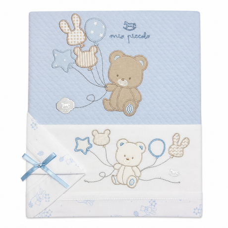 Coordinato Culla Next To Me Ricamato in Cotone art.536 dis.864 - Mio Piccolo