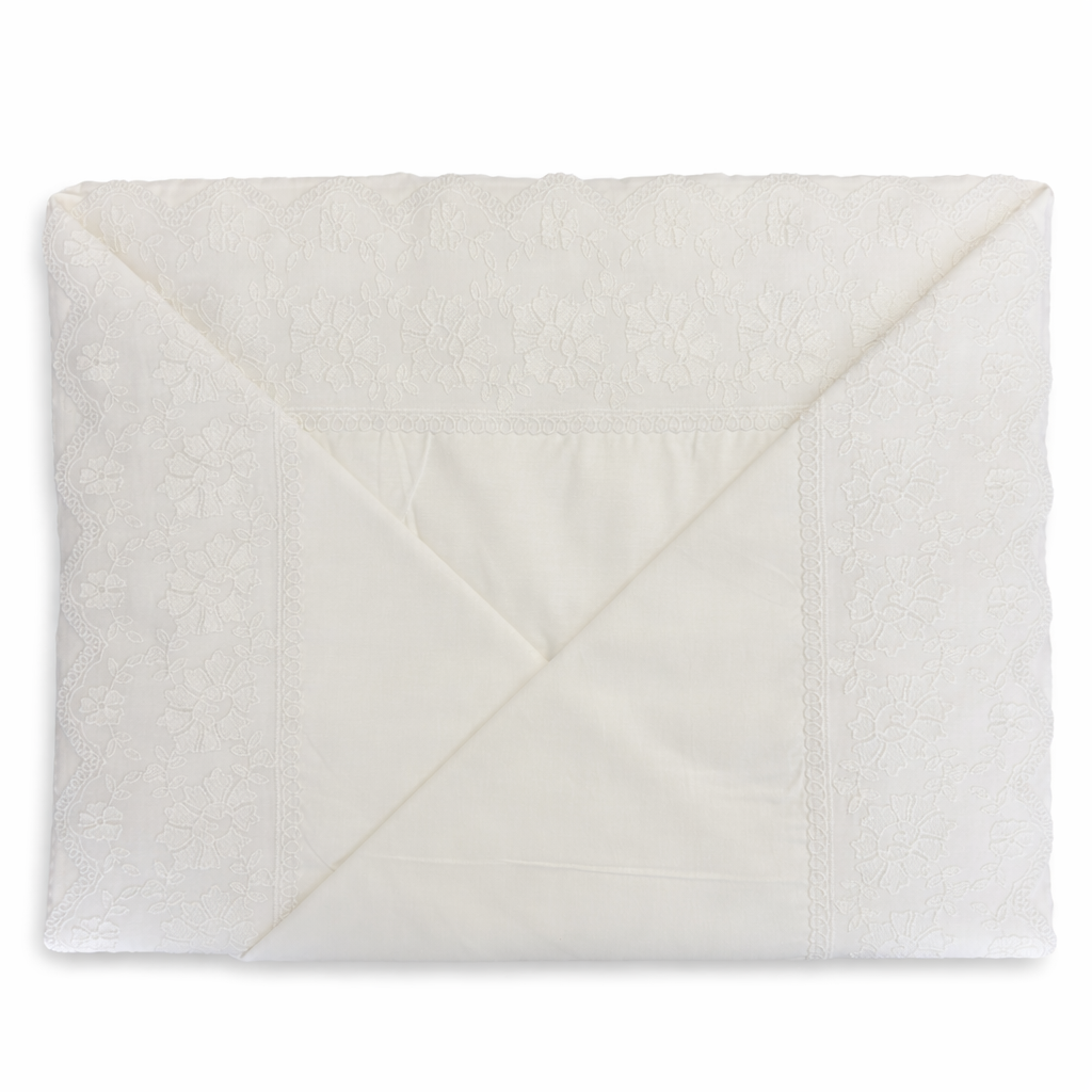 Completo Lenzuola Matrimoniale San Gallo 2 Casarredo in Cotone con Pizzo – Made in Italy