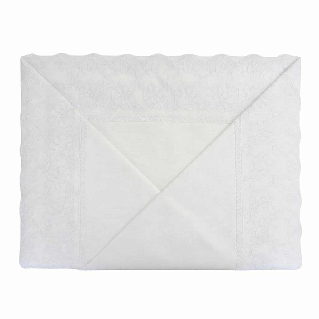 Completo Lenzuola Matrimoniale San Gallo 2 Casarredo in Cotone con Pizzo – Made in Italy