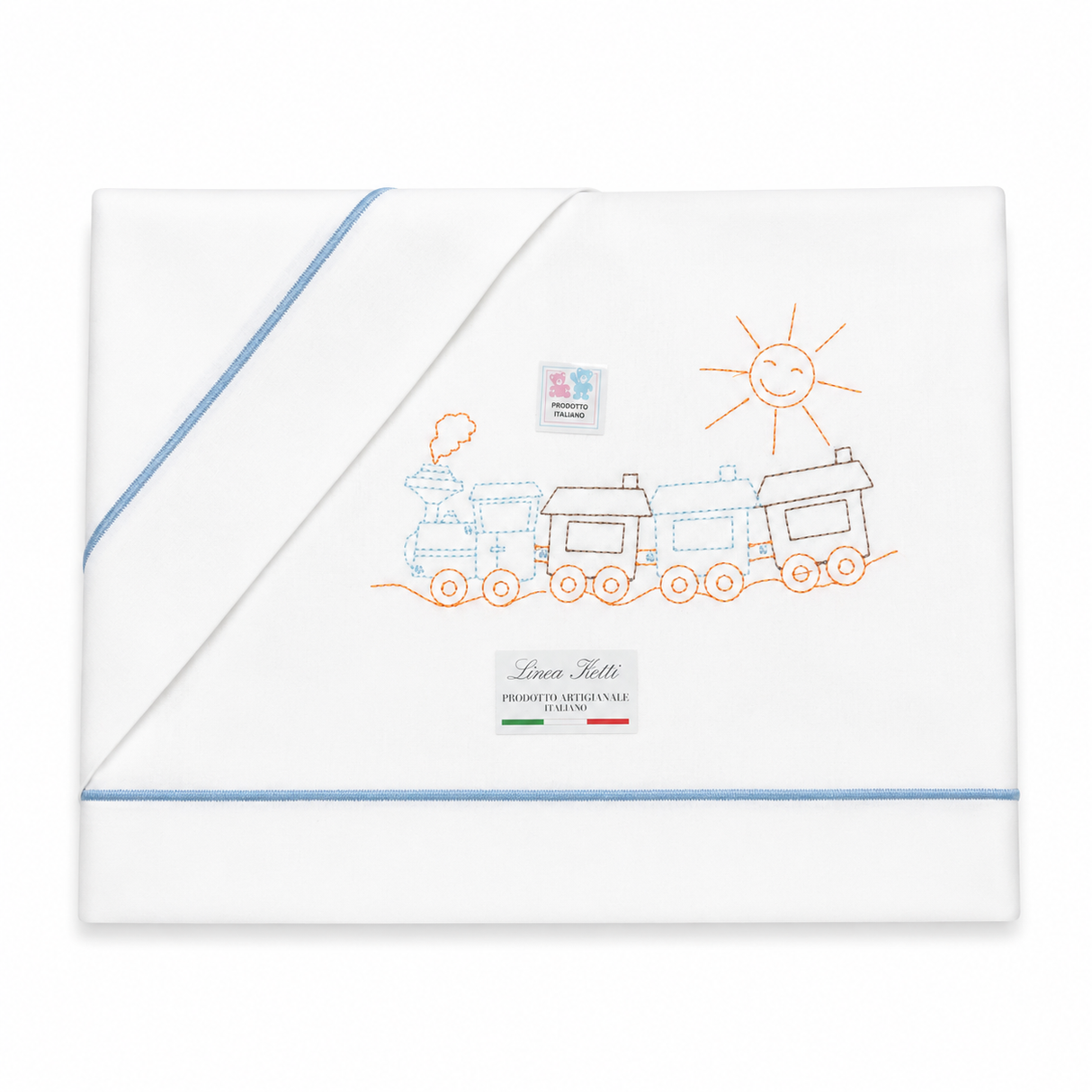 Completo Lenzuola Culla Trenino 100% Cotone - Linea Ketti