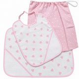 Set Asilo Sacchetto+Bavaglino+Tovaglietta con Inserto Tela Aida art 299/1 - Nancy Baby