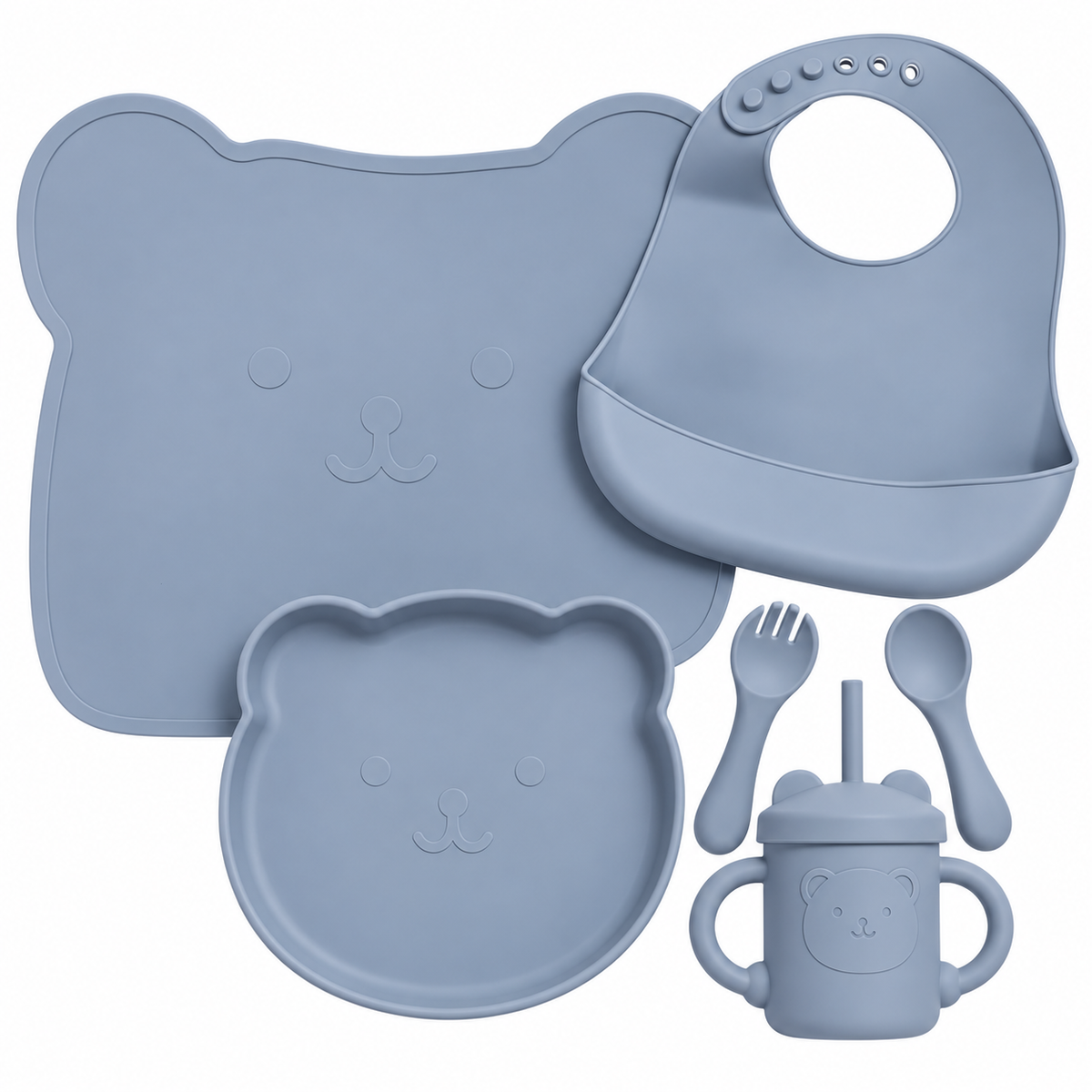 Set Pappa Svezzamento in Silicone Alimentare 5 Pezzi art. B540 - I Batuffolini