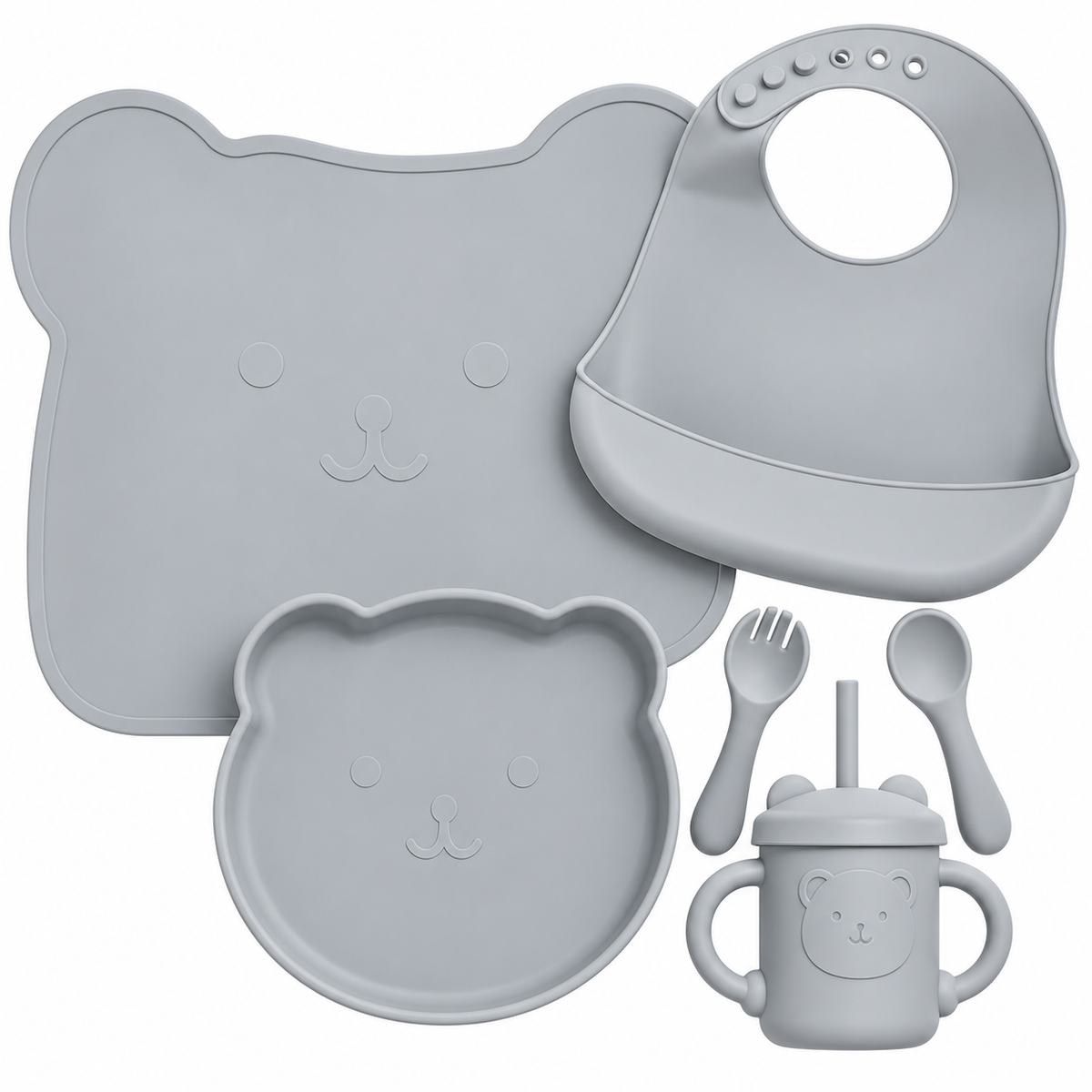Set Pappa Svezzamento in Silicone Alimentare 5 Pezzi art. B540 - I Batuffolini