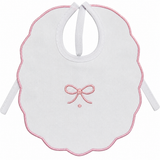 Bavetta in Piquet Neonato con Fiocco Ricamato 100% Cotone art. IR235/1 - Irge Baby