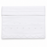 Completo Lenzuola Culla Dolce Fiocco Ricamato a Mano 100% Cotone 3 Pezzi – Elite