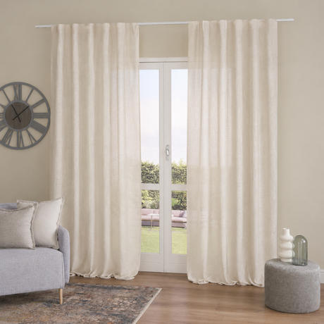 Pannello Tenda con Fascia Copri Bastone Felipa Maè 145x290 cm - Via Roma 60