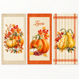Tris Strofinacci da Cucina Zucca 50x70cm - Linea Oro