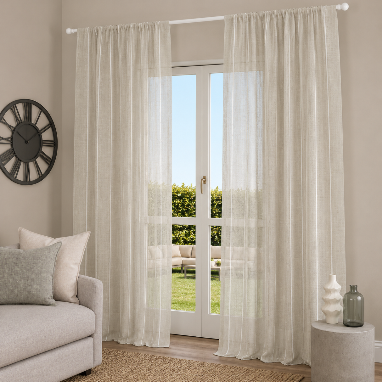 Pannello Tenda con Fascia Copri Bastone Bonnie Maè 145x290 cm - Via Roma 60