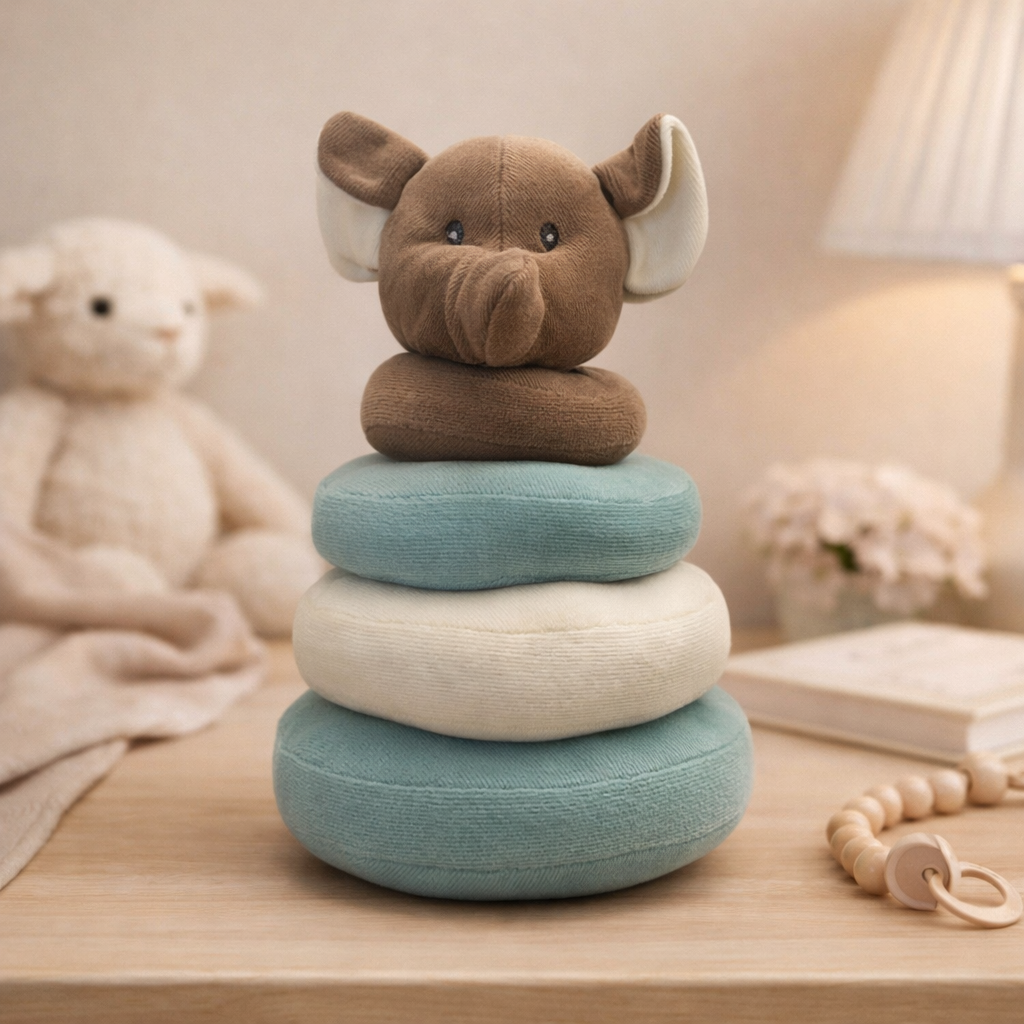 Pupazzo Impilatore Animaletti Baby con Suoni NG-4799 - Nazareno Gabrielli