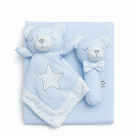 Set Baby 3 Pz Orsetto – Copertina + Dou Dou + Sonaglino - Nazareno Gabrielli