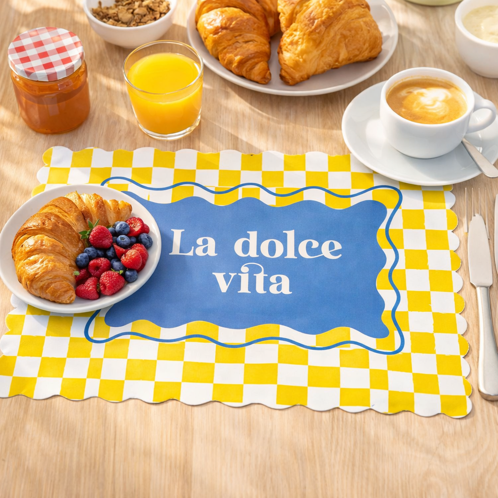 Set 2 Tovagliette Sagomate "La dolce vita" 43,5x28,5 cm - Montemaggi