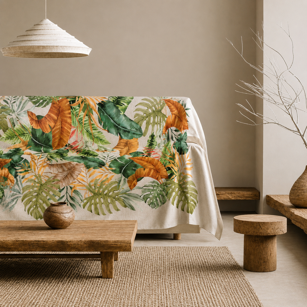 Telo Multiarredo C/Stampa Piazzata Foliage 250x280 cm - Linea Oro