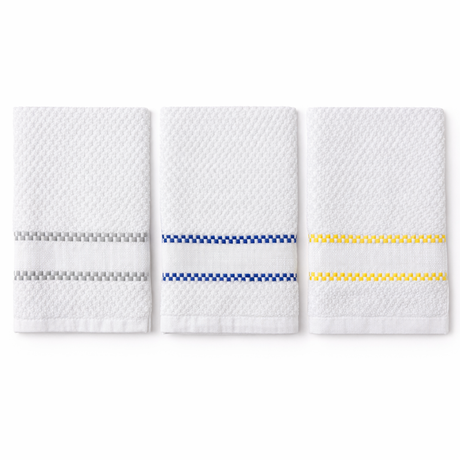 Set 3 Strofinacci Cucina ATENE Karì 50x70 cm in cotone - Made in Italy