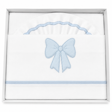 Completo Lenzuola Culla Fiocco ART.6032 100% Cotone - Dolci Sogni