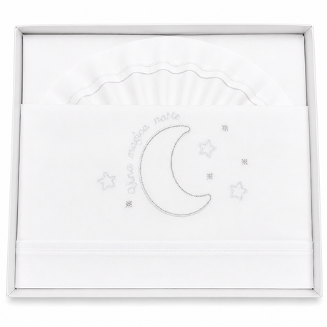 Completo Lenzuola Culla Luna "Una magica notte" ART.6030 100% Cotone - Dolci Sogni