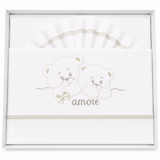 Completo Lenzuola Culla Orsetti "Amore" ART.6016 100% Cotone - Dolci Sogni