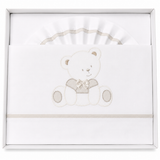 Completo Lenzuola Culla Orsetto ART.6005 100% Cotone - Dolci Sogni