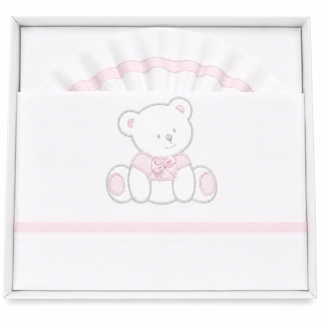 Completo Lenzuola Culla Orsetto ART.6005 100% Cotone - Dolci Sogni