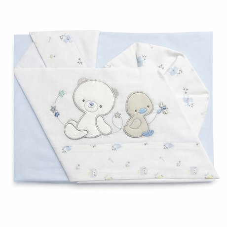 Completo Lenzuola per Carrozzina o Co-sleeping 100% Cotone 3 Pezzi - Bruco Bruco