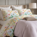 Completo Lenzuola Matrimoniale con Balza Stampata Primavera Delicata 100% Cotone - Botticelli Home