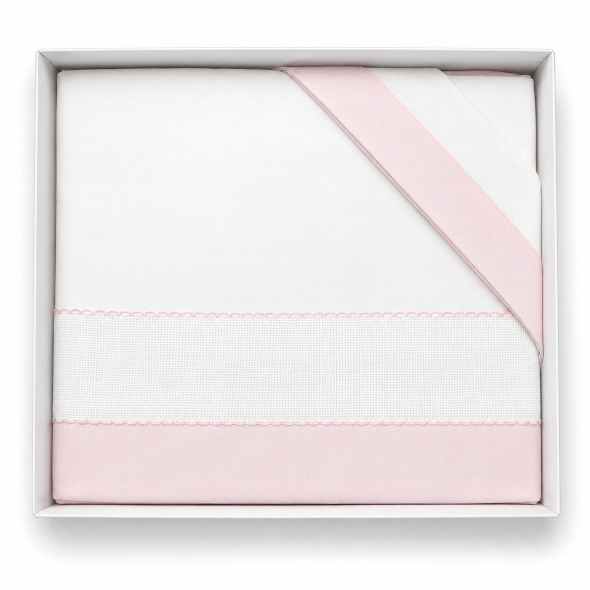 Completo Lenzuola Lettino 3pz Tela Aida 100% Cotone - Dolci Sogni