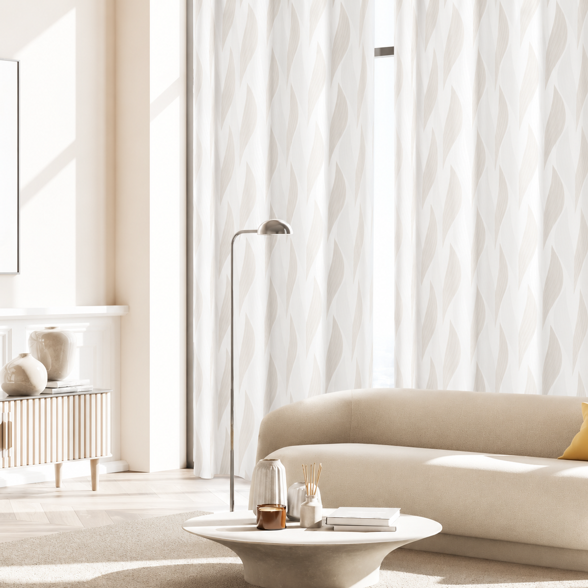 Pannello Tenda Jacquard Ruby con Borchie e Finitura con Piombo 140x290cm - Linea Oro